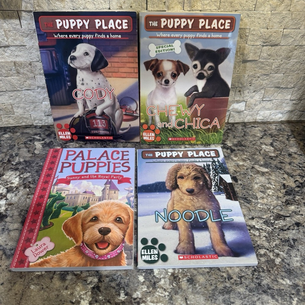 The Puppy Place Books Lot of 3 by Ellen Miles Palace Puppies Laura Dower PB Nice
